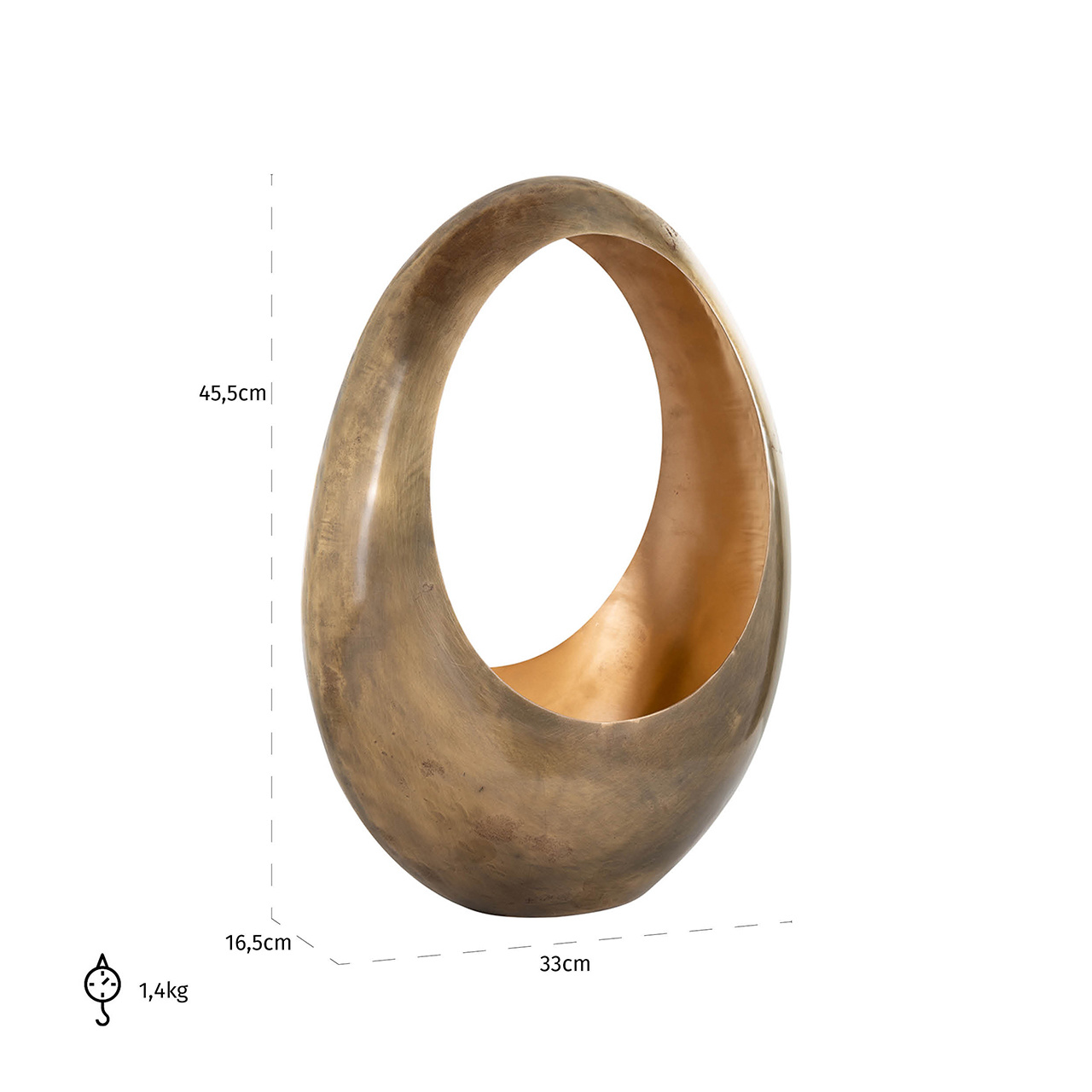 Kandelaar Cassia goud medium (Goud)