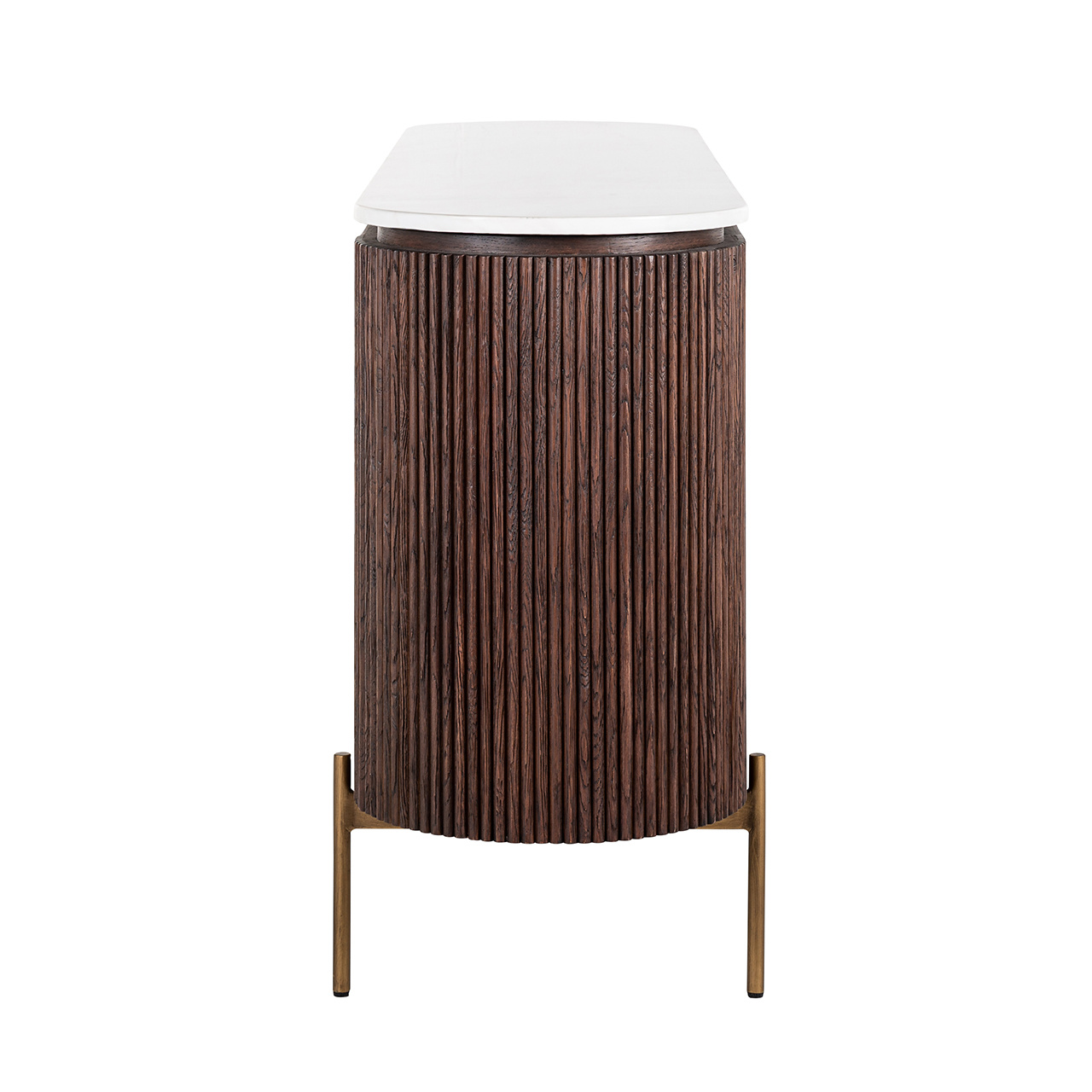 Dressoir Barkley 3-deuren faux marmer (Brushed Gold)