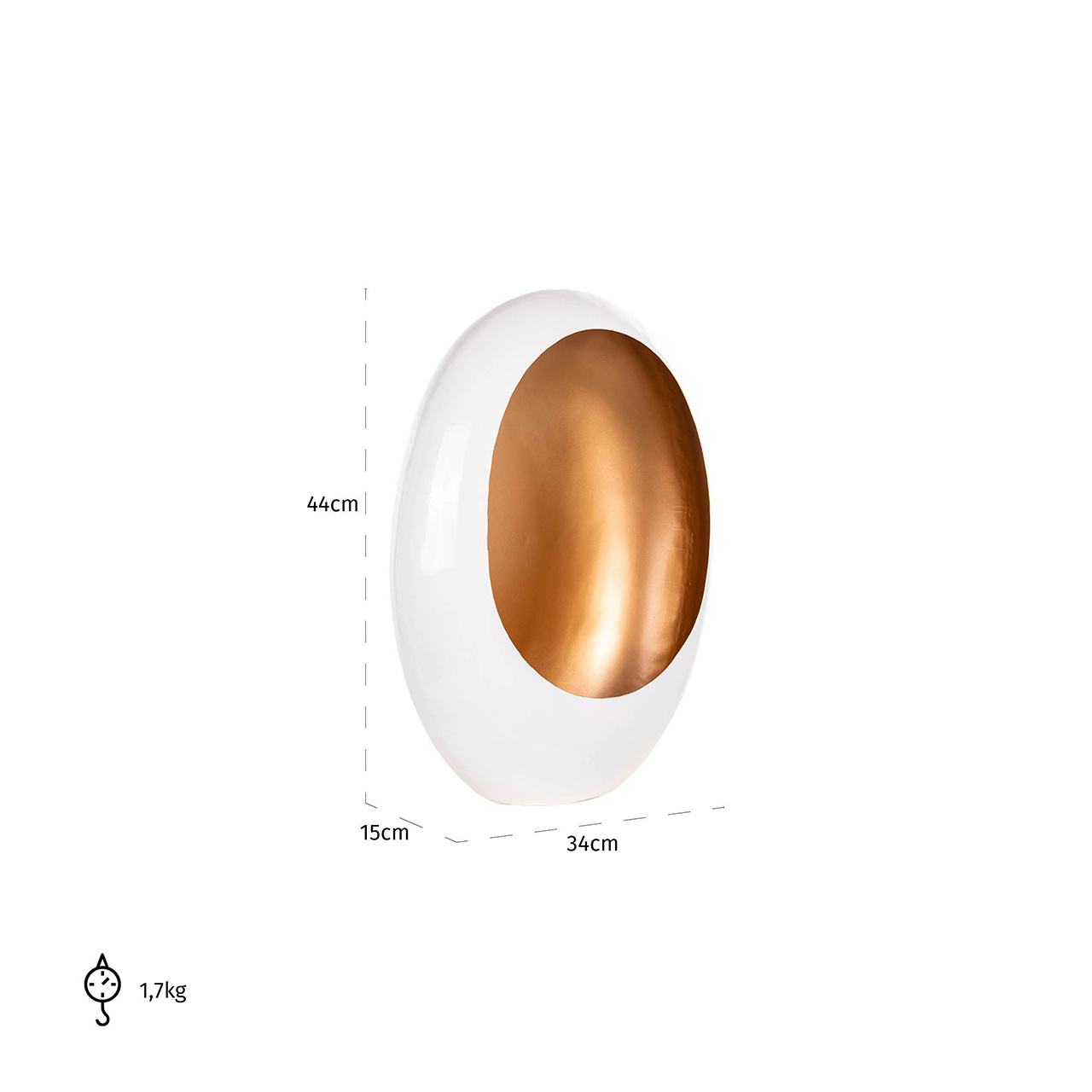 Kandelaar Silas Ivoor met goud medium (Ivoor)