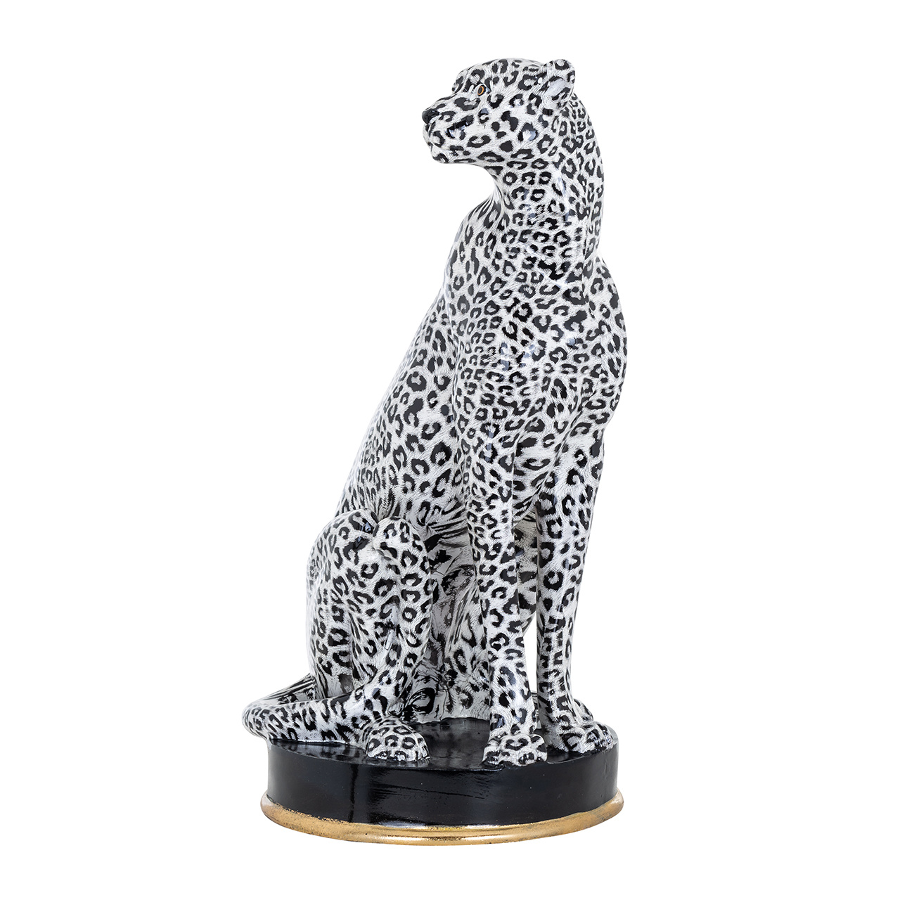 Cheetah deco object (White)
