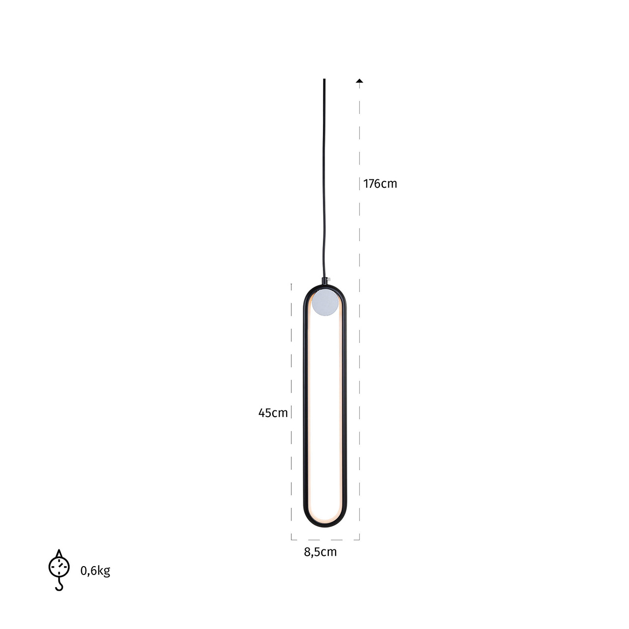 Hanglamp Mavey black (Zwart)