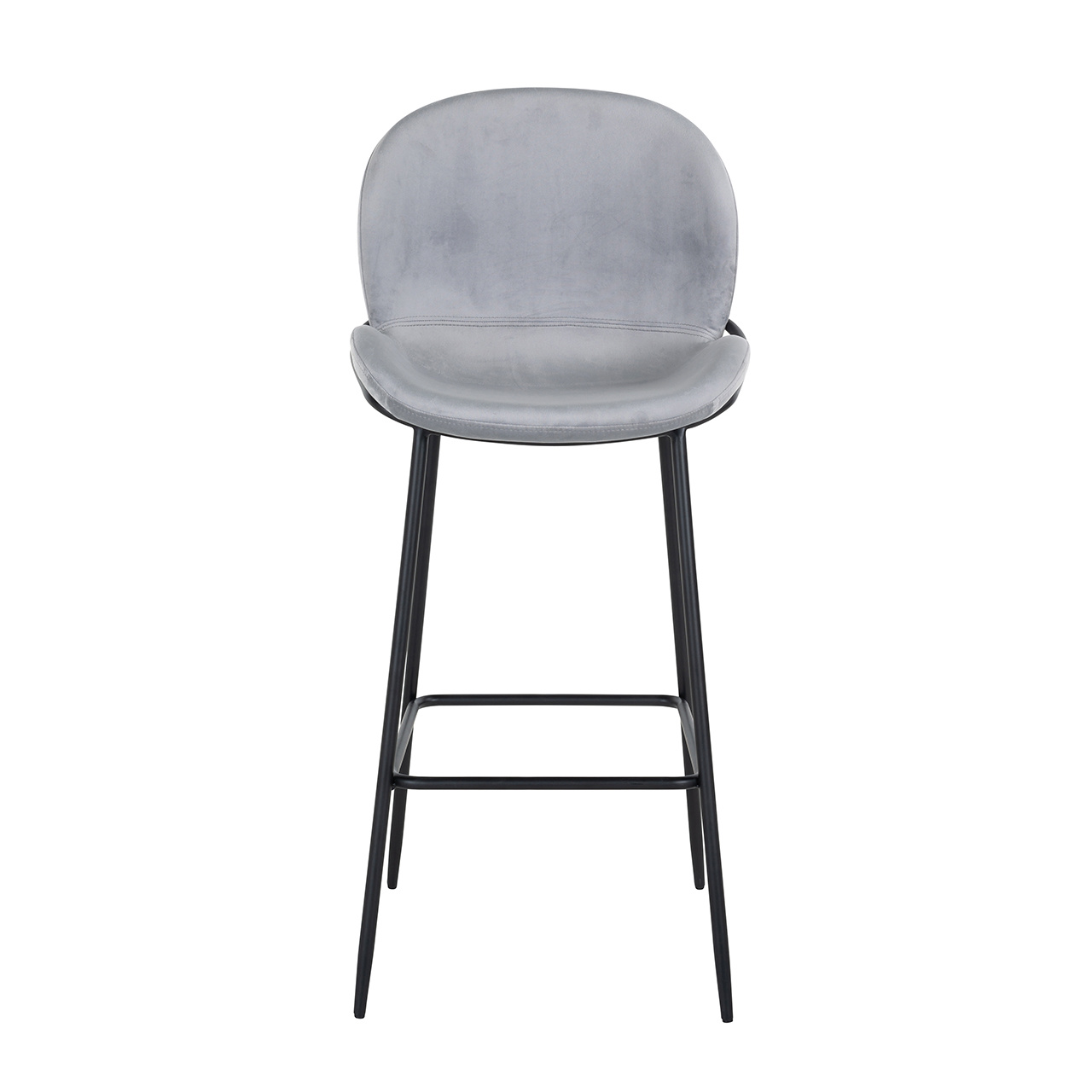 Barstoel Ella Steel Velvet (Quartz Steel 806)