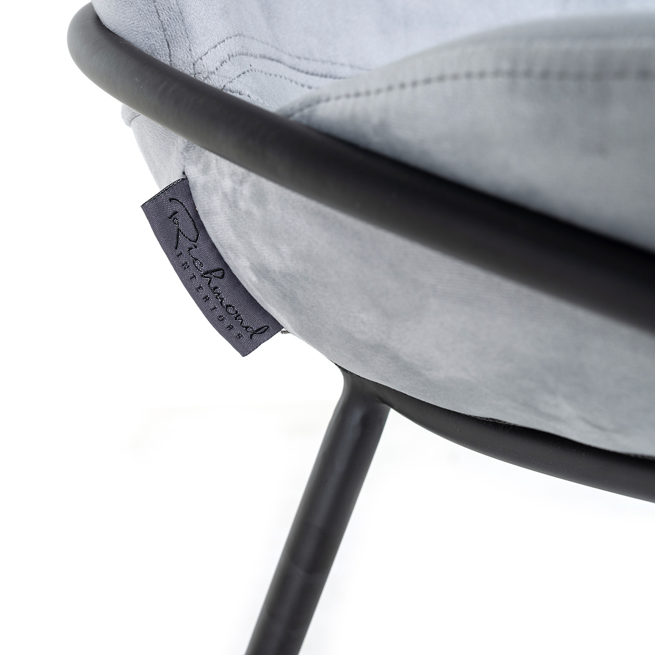 Barstoel Ella Steel Velvet (Quartz Steel 806)