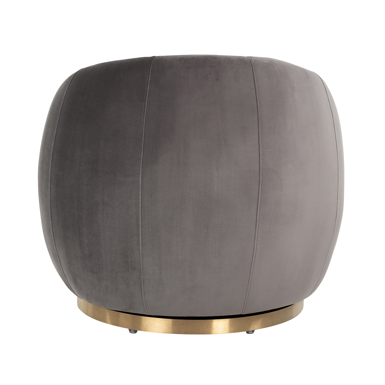 Draaifauteuil Jago Stone Velvet / Brushed gold (Quartz Stone 101)