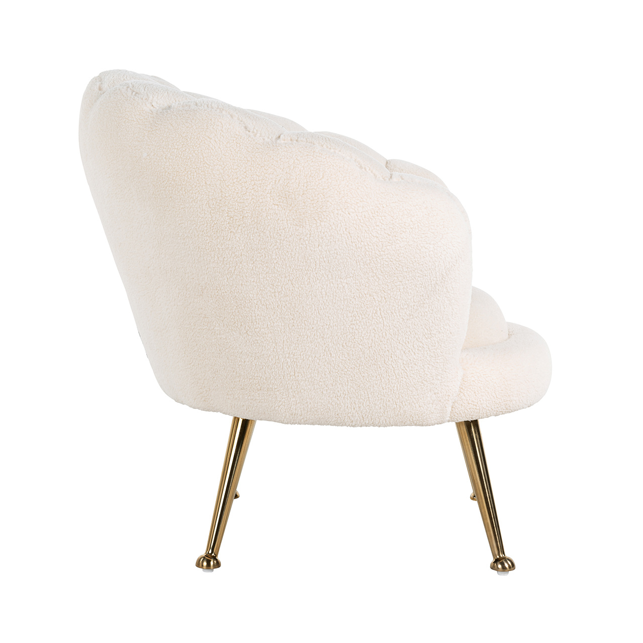 Kinderstoel Charly White teddy / Gold (White)