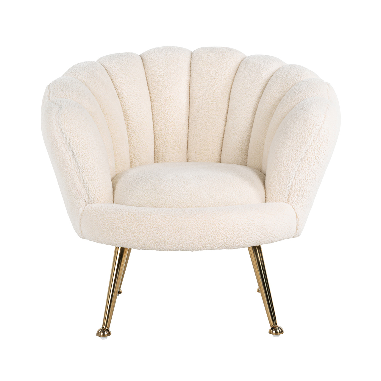 Kinderstoel Charly White teddy / Gold (White)