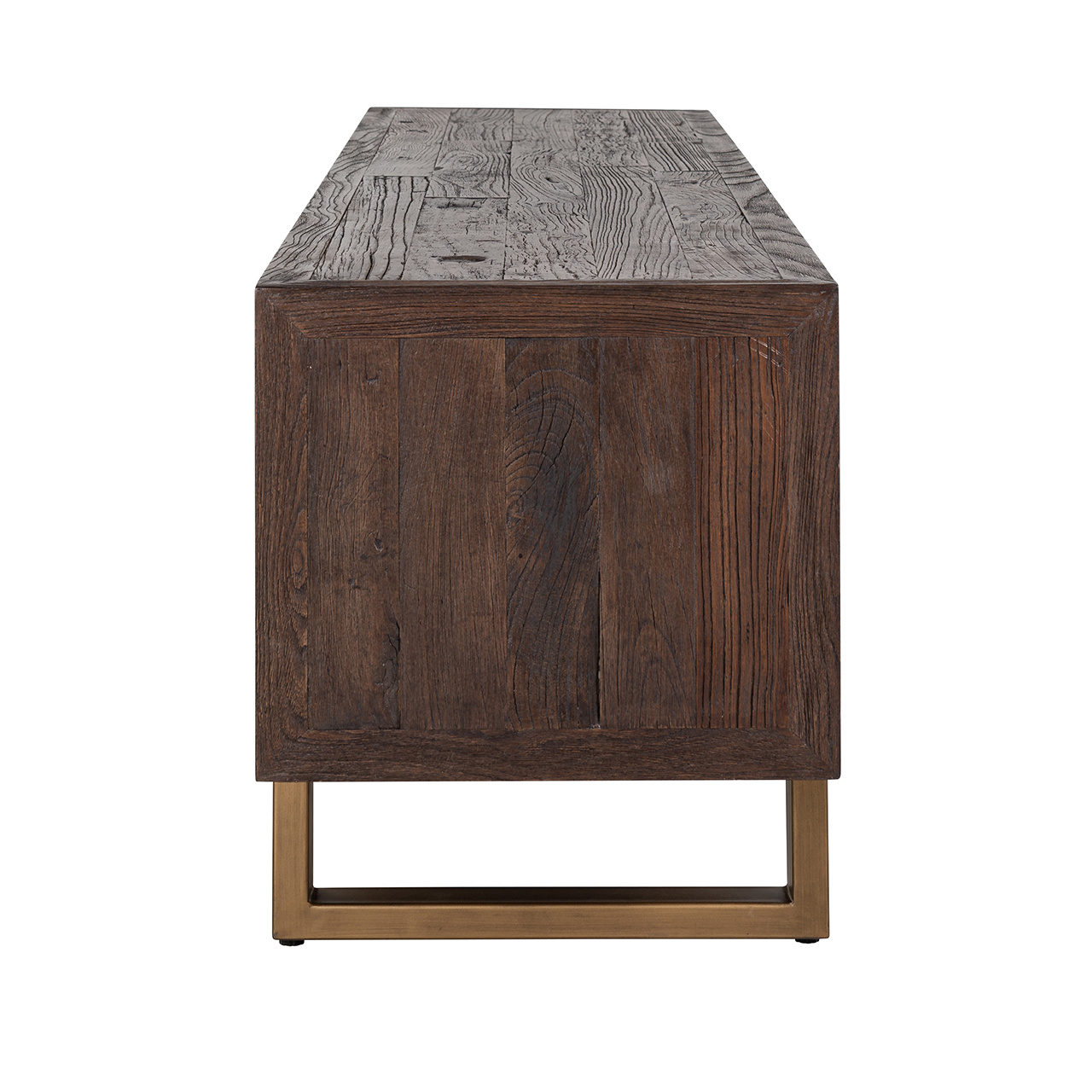 TV-dressoir Cromford Mill 4-deuren (Brushed Gold)
