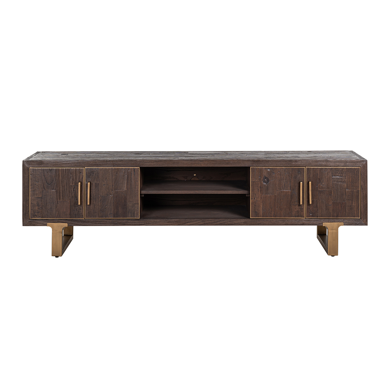 TV-dressoir Cromford Mill 4-deuren (Brushed Gold)
