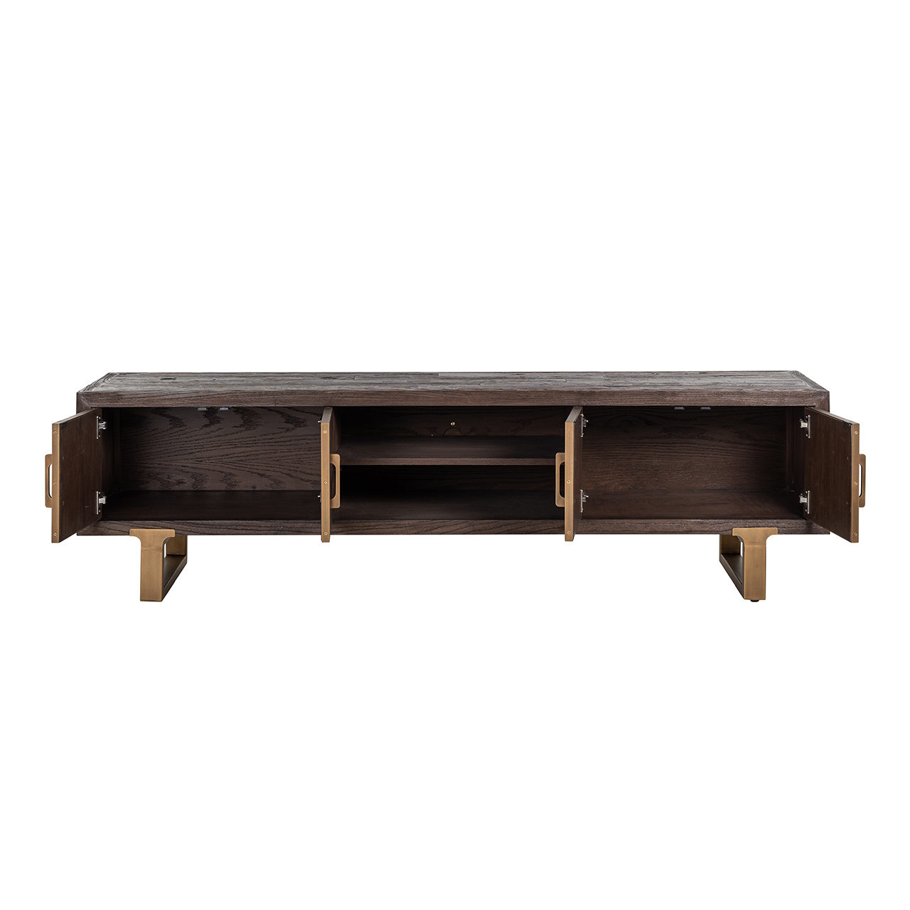 TV-dressoir Cromford Mill 4-deuren (Brushed Gold)