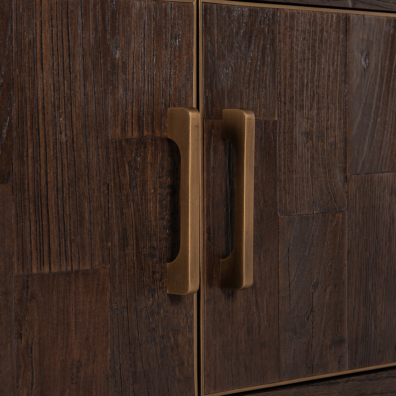 TV-dressoir Cromford Mill 4-deuren (Brushed Gold)