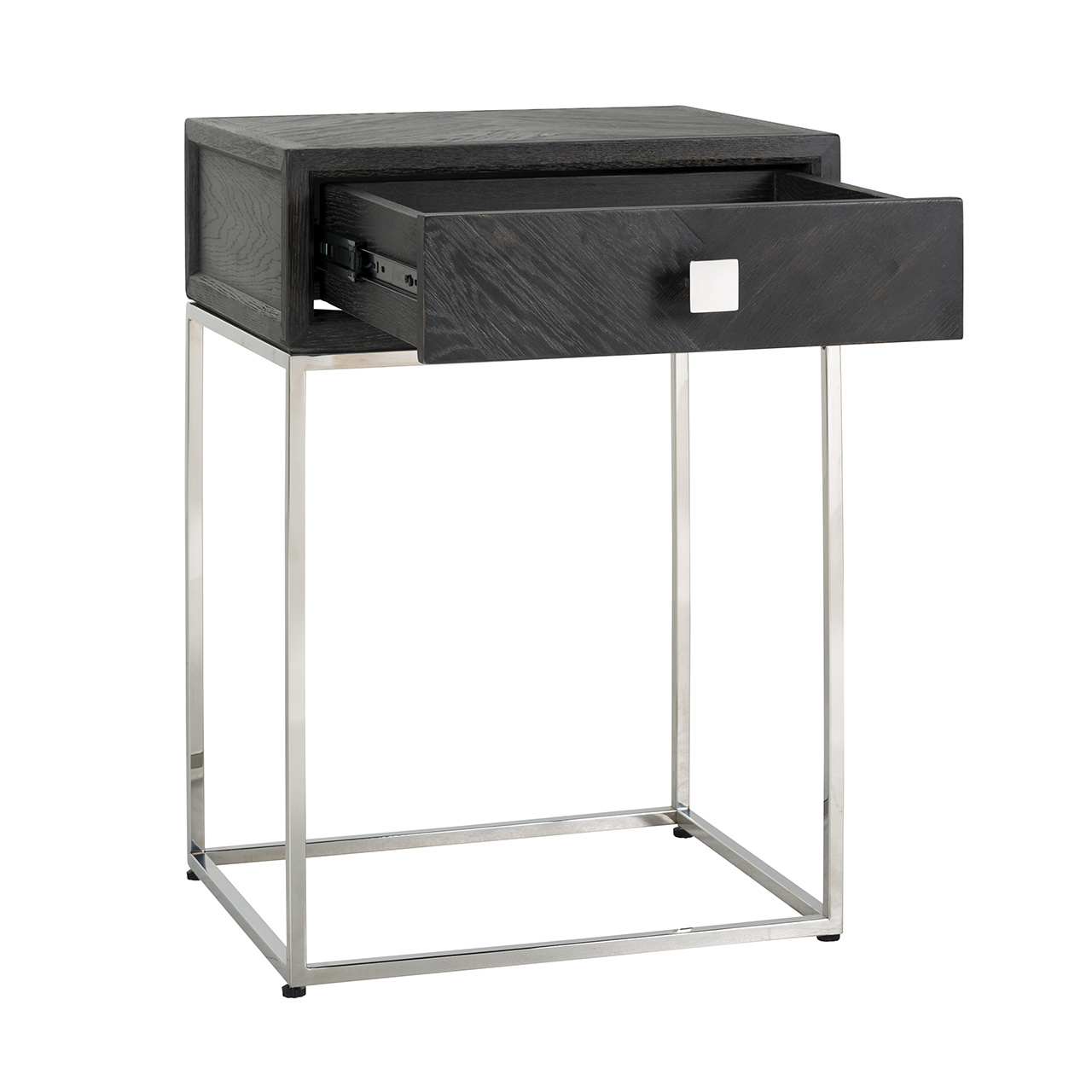 Nachtkastje Blackbone silver 1-lade (Silver)