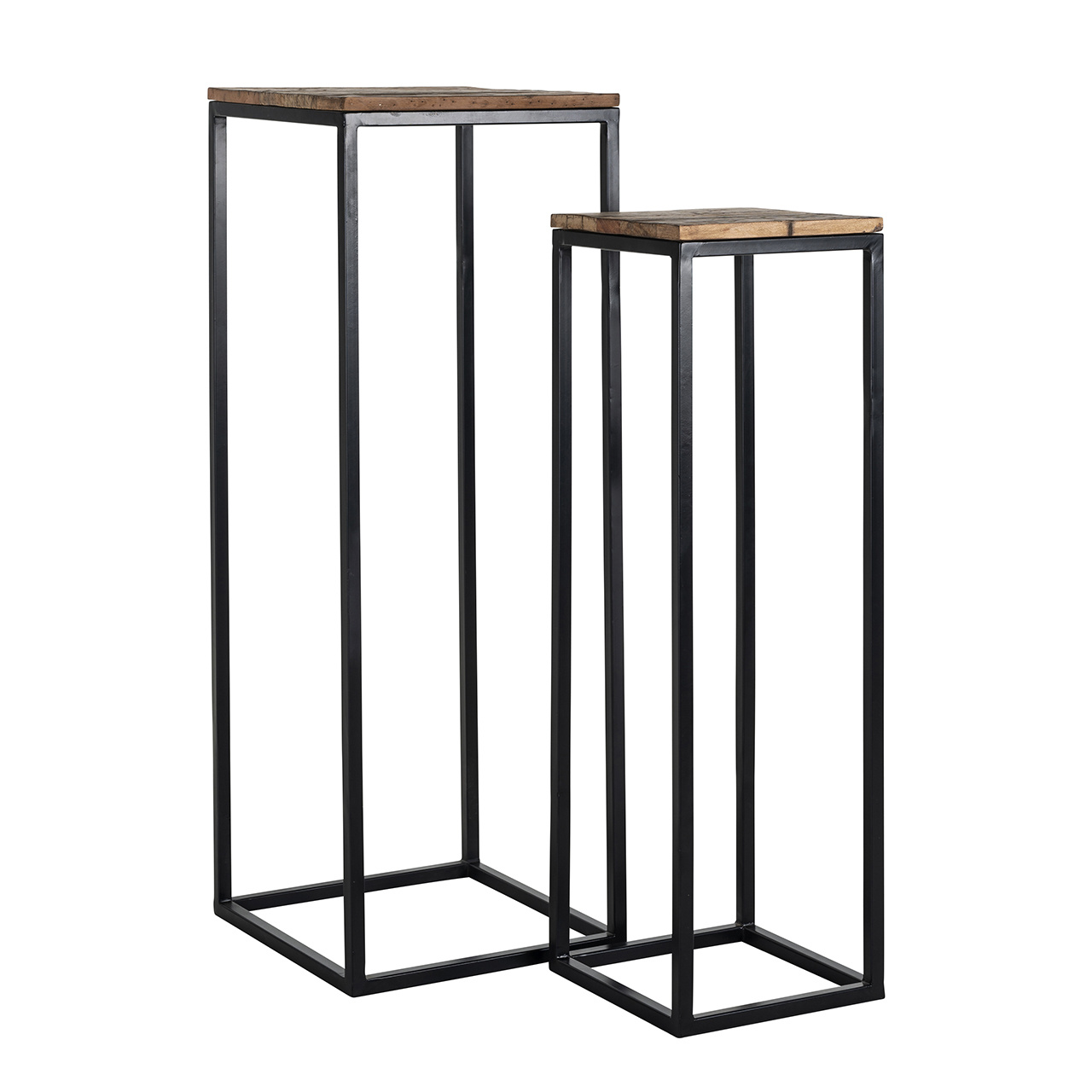 Pillar Raffles set van 2 gerecyceld hout