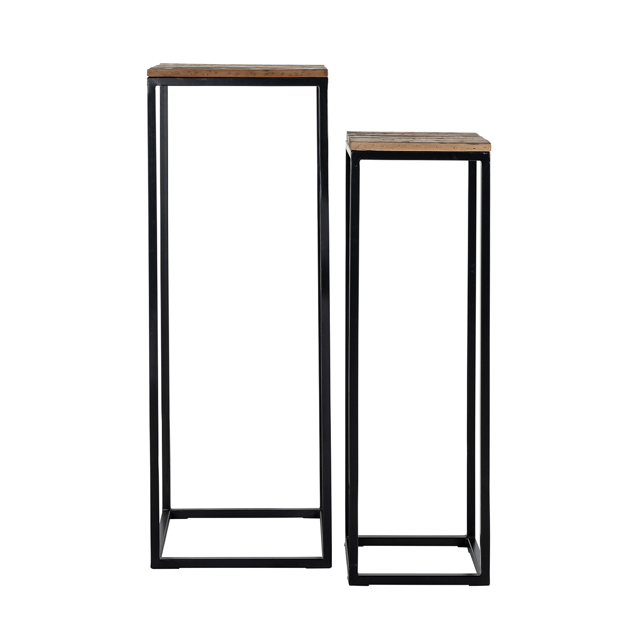 Pillar Raffles set van 2 gerecyceld hout