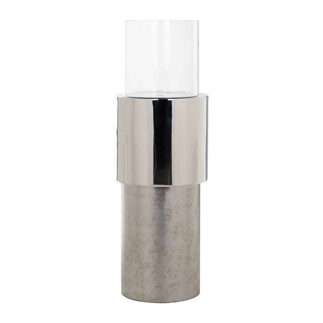 Windlicht Orvyn zilver klein (Silver)