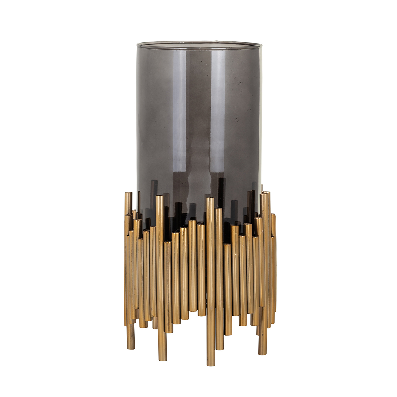 Windlicht Lennox medium (Black/gold)