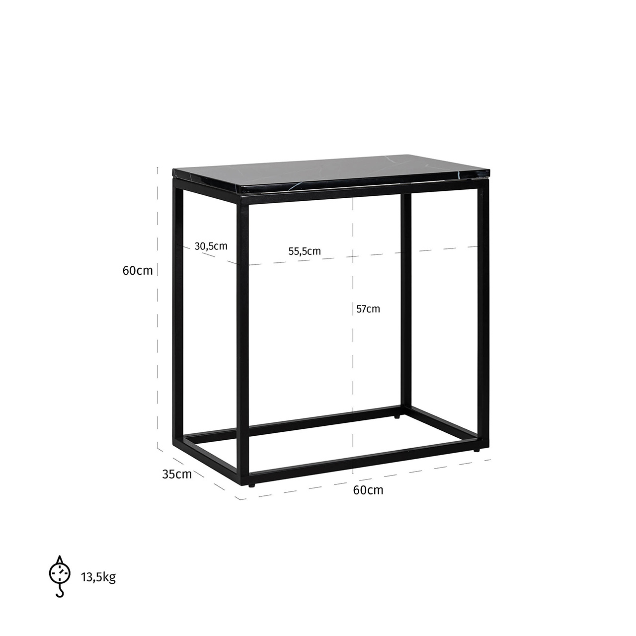Bijzettafel Beaumont (Black)
