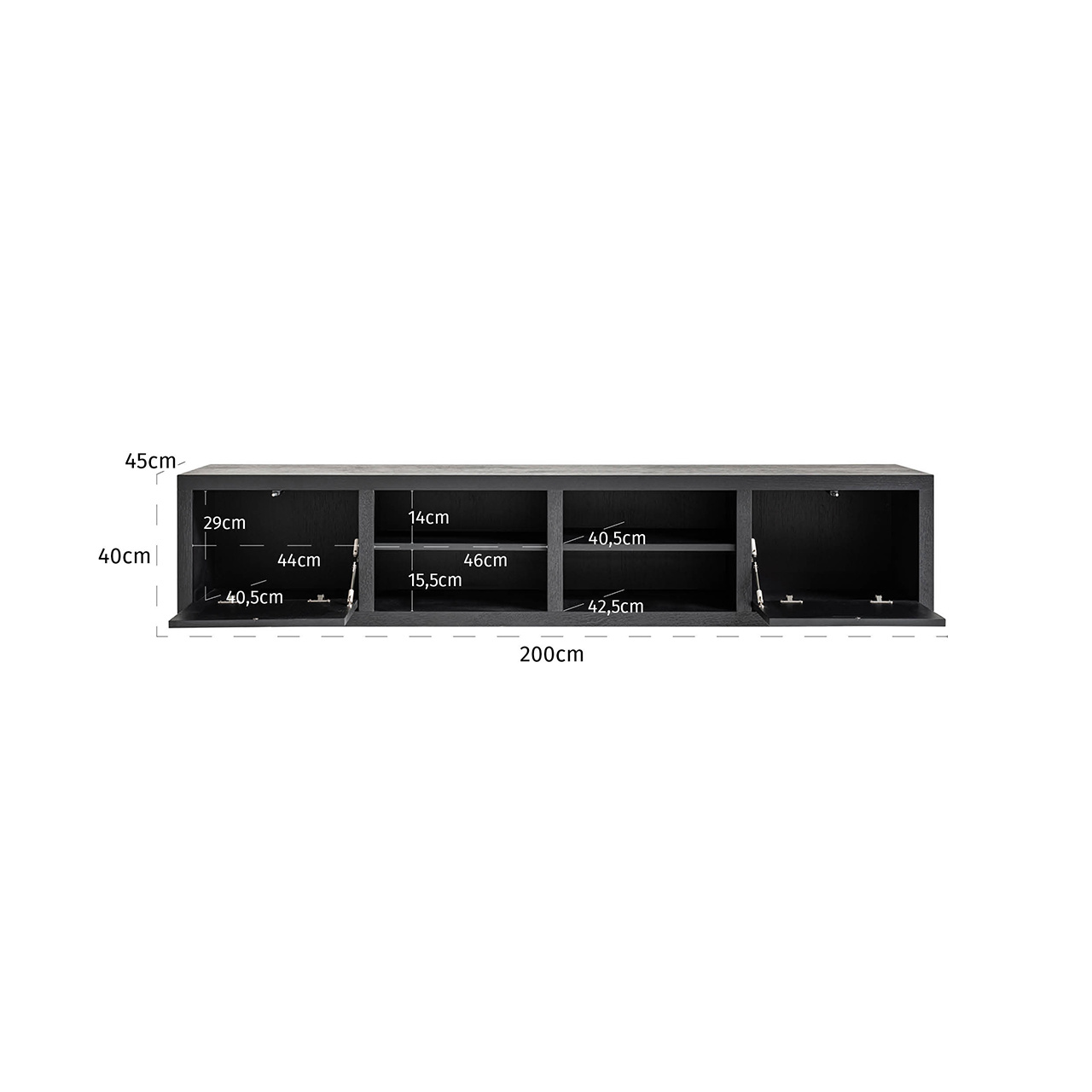 TV dressoir Tetrad (Black)