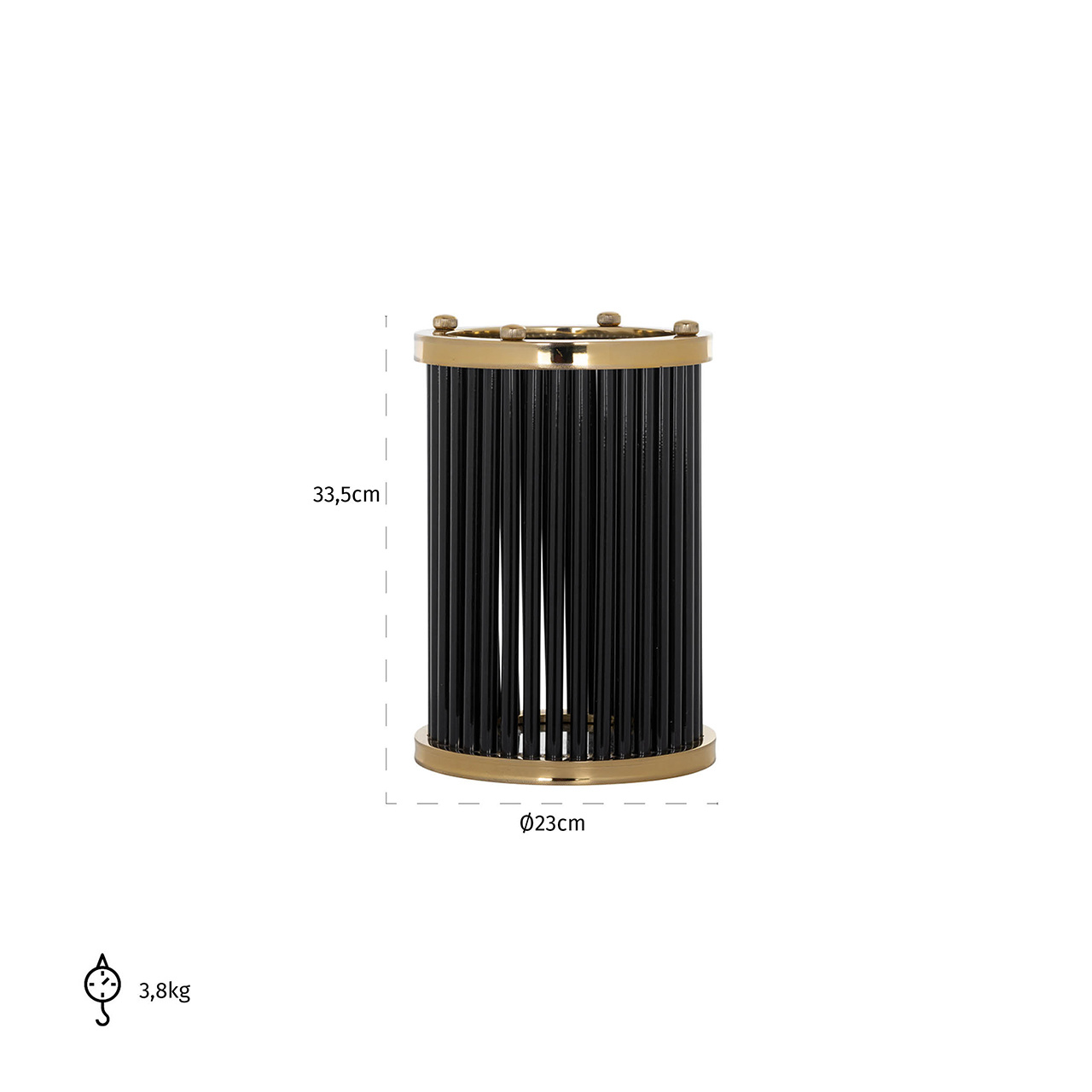 Windlicht Tygo klein (Black)