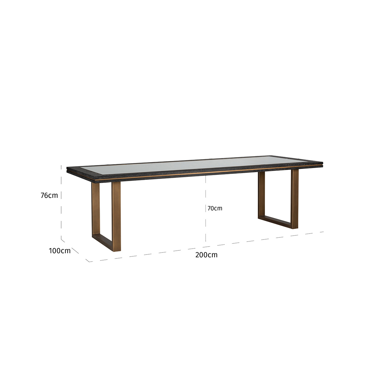 Eettafel Bloomingville 200 (Brushed Gold)