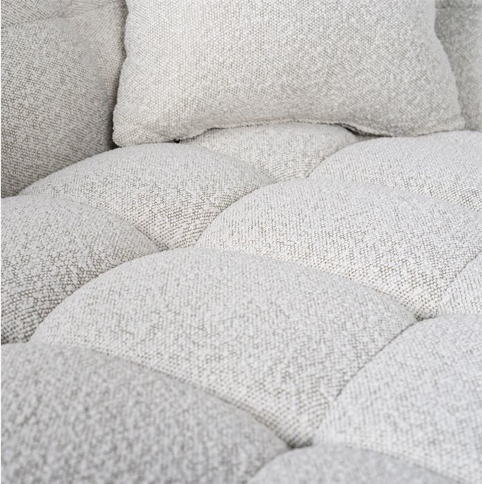 Bank Huxley White Bouclé / Brushed gold (Copenhagen 900 Bouclé White)