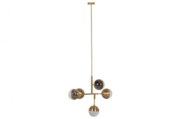 Globular Hanglamp Metaal Antique Brass