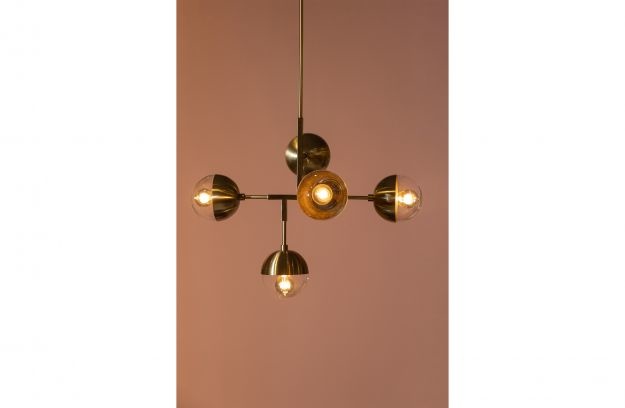 Globular Hanglamp Metaal Antique Brass