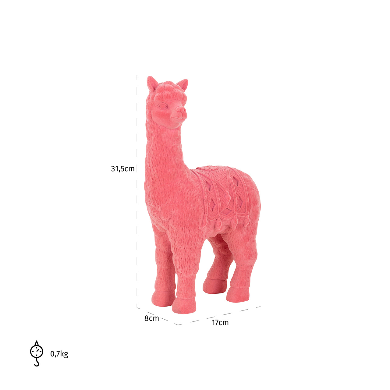 Deco object Alpaca (Pink)