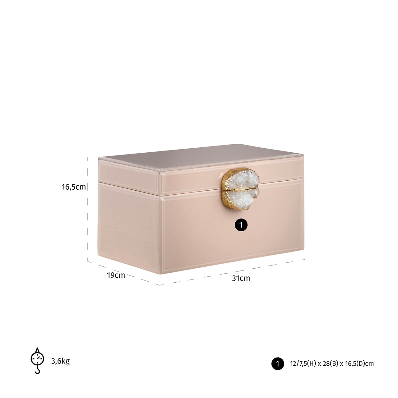 Juwelen box Jeade (Beige)