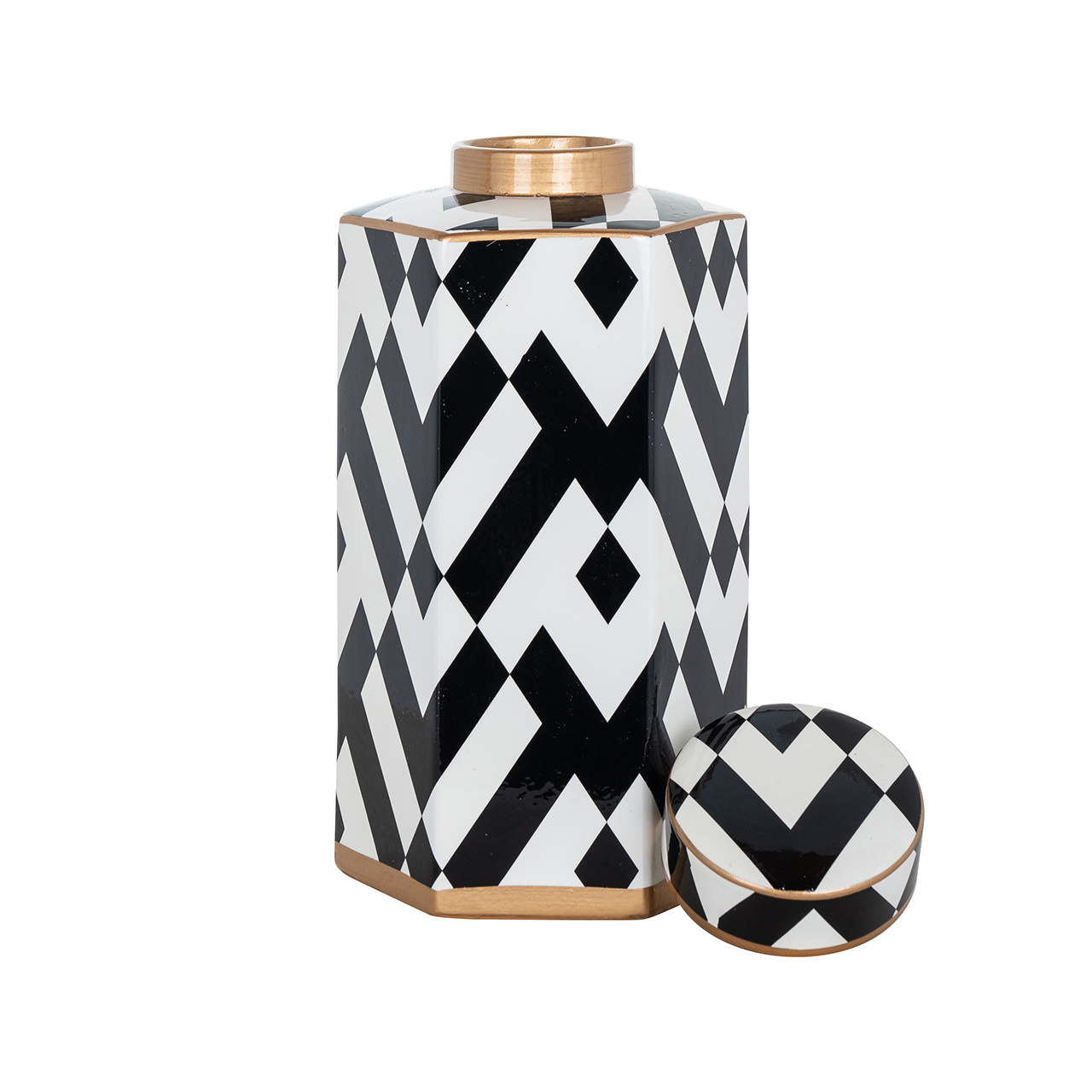 Pot Latrell groot (Black/white)