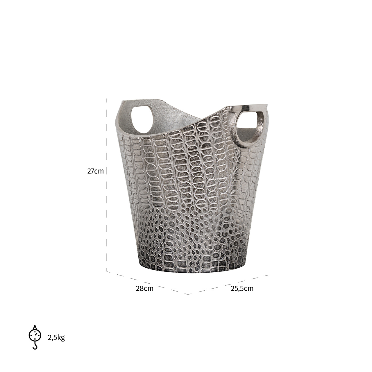 Wijnkoeler Ashly silver (Silver)