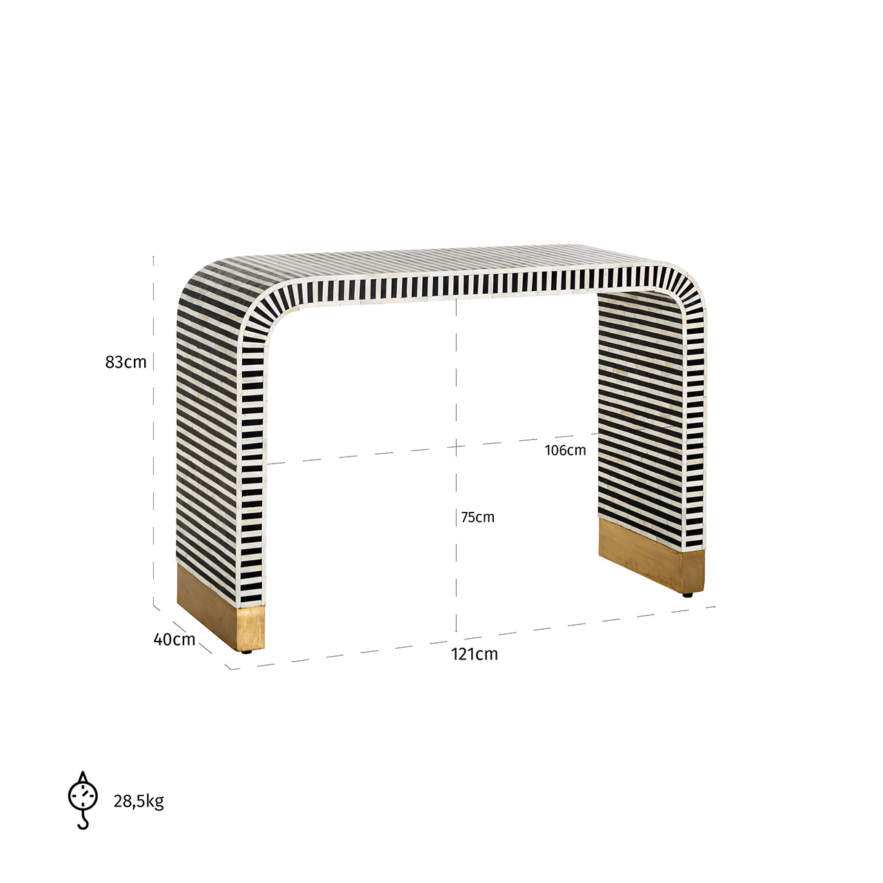 Wandtafel Bliss (Black/white)