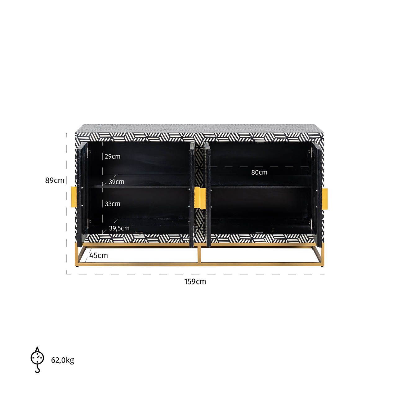 Dressoir Bliss 4-deuren