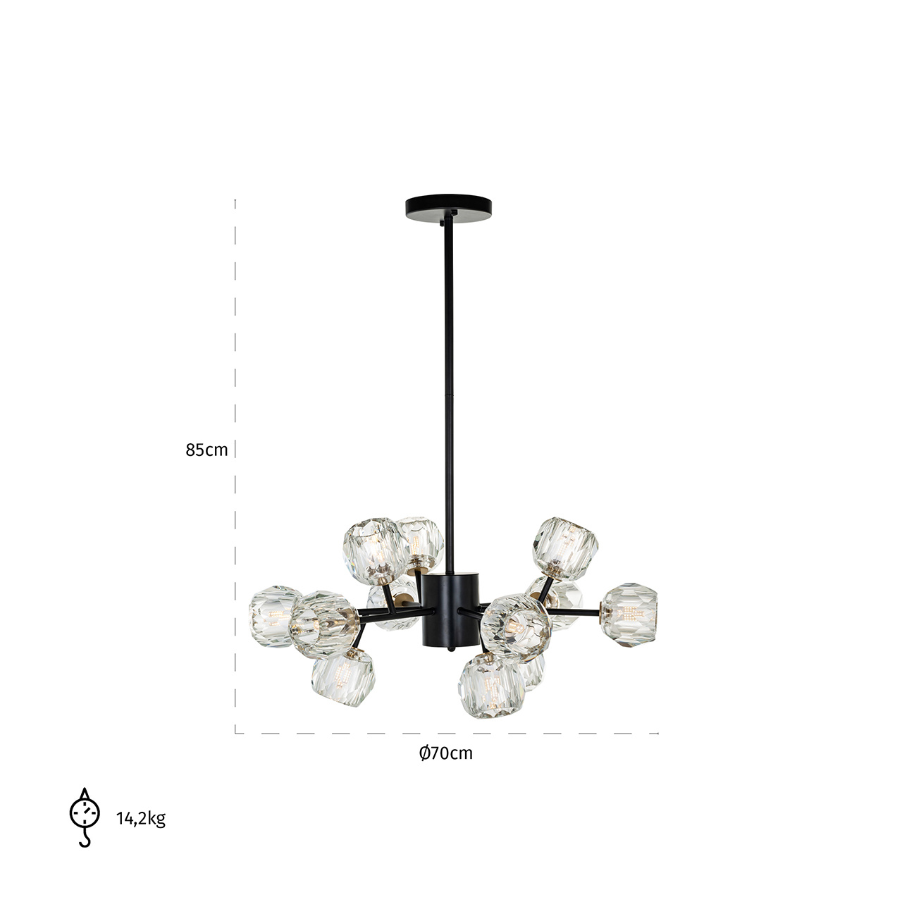 Hanglamp Quinty zwart (Black)