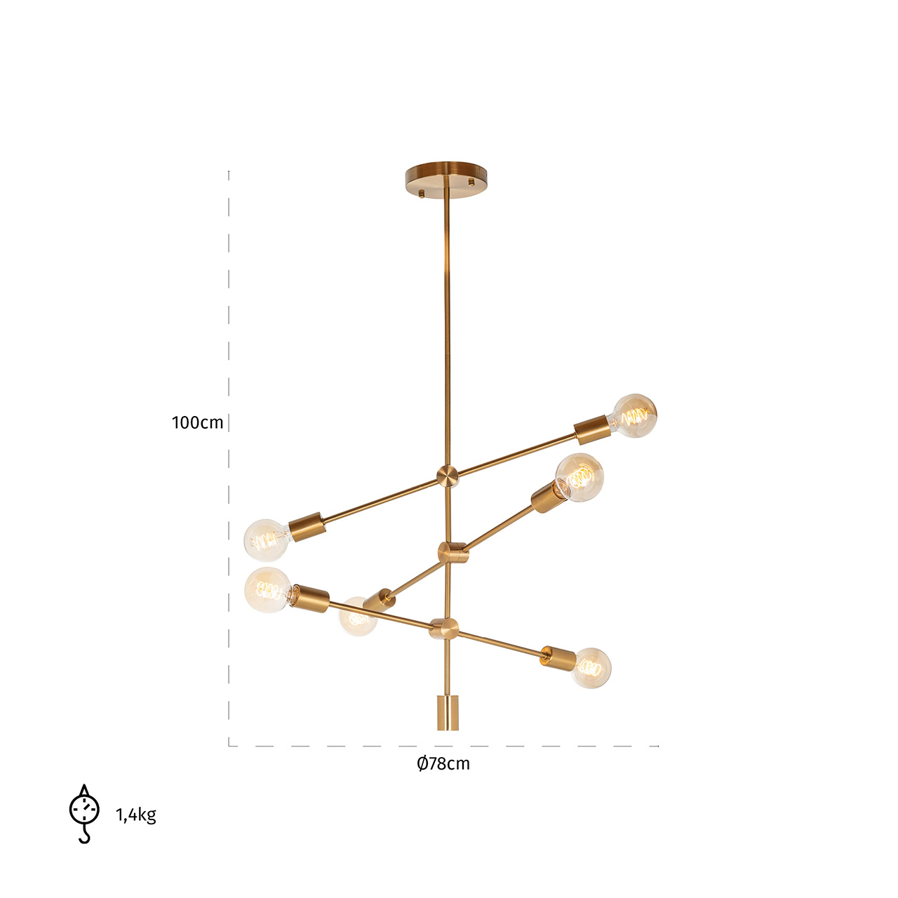 Hanglamp Mattiz (Brushed Gold)