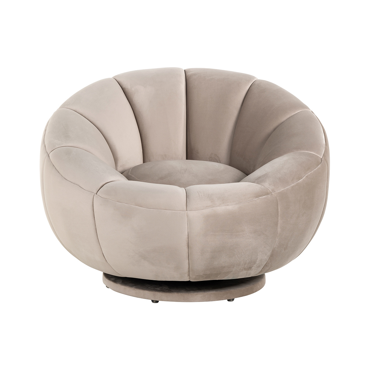Draai fauteuil Kendall khaki velvet (Quartz Khaki 903)