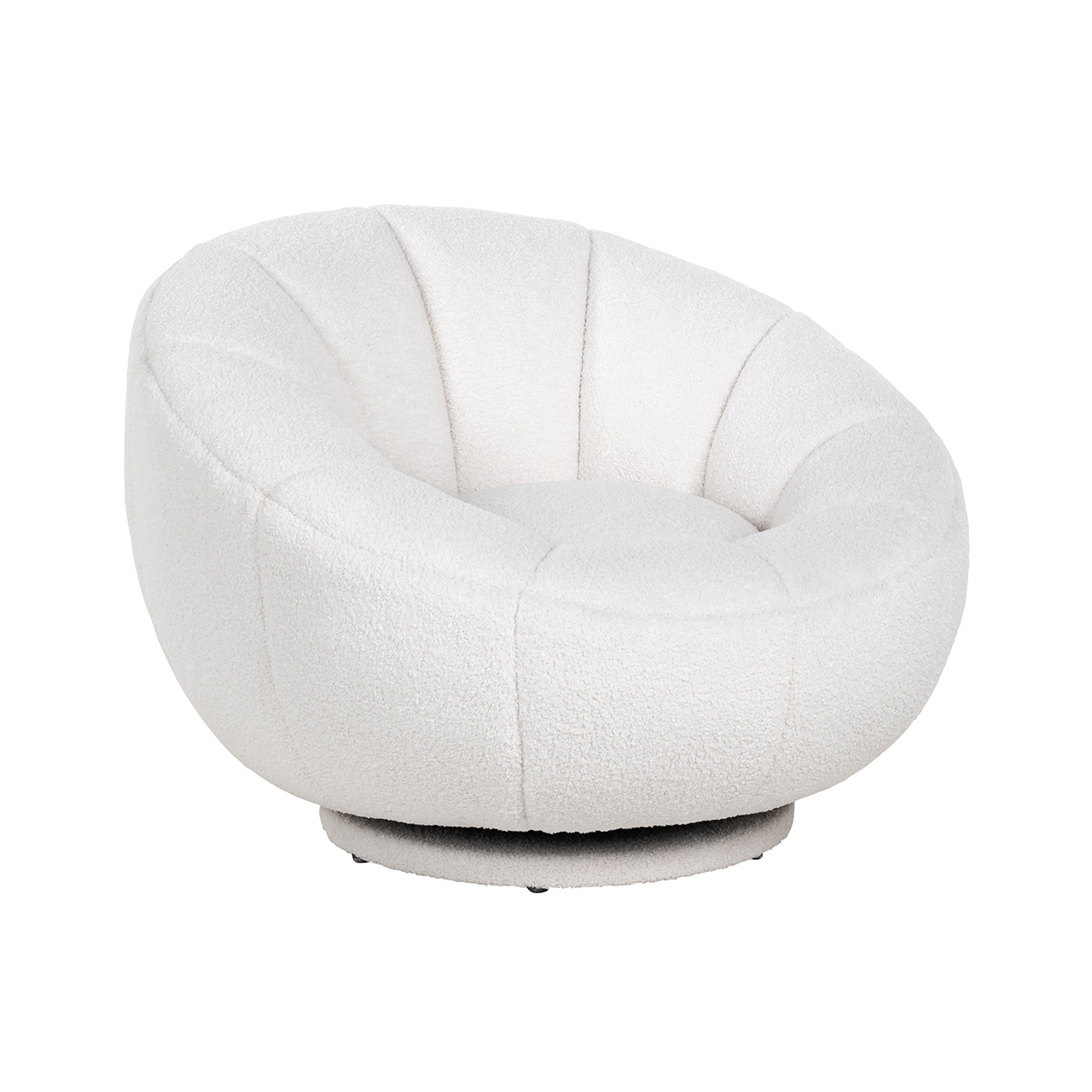 Draai fauteuil Kendall white furry ()