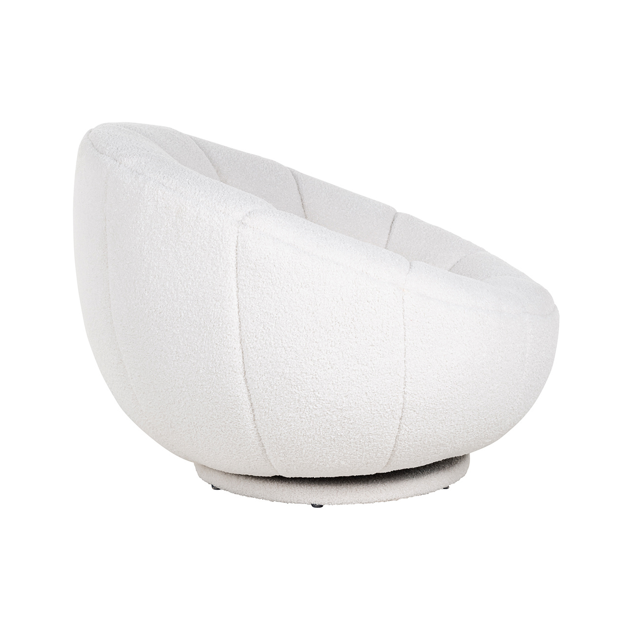 Draai fauteuil Kendall white furry ()