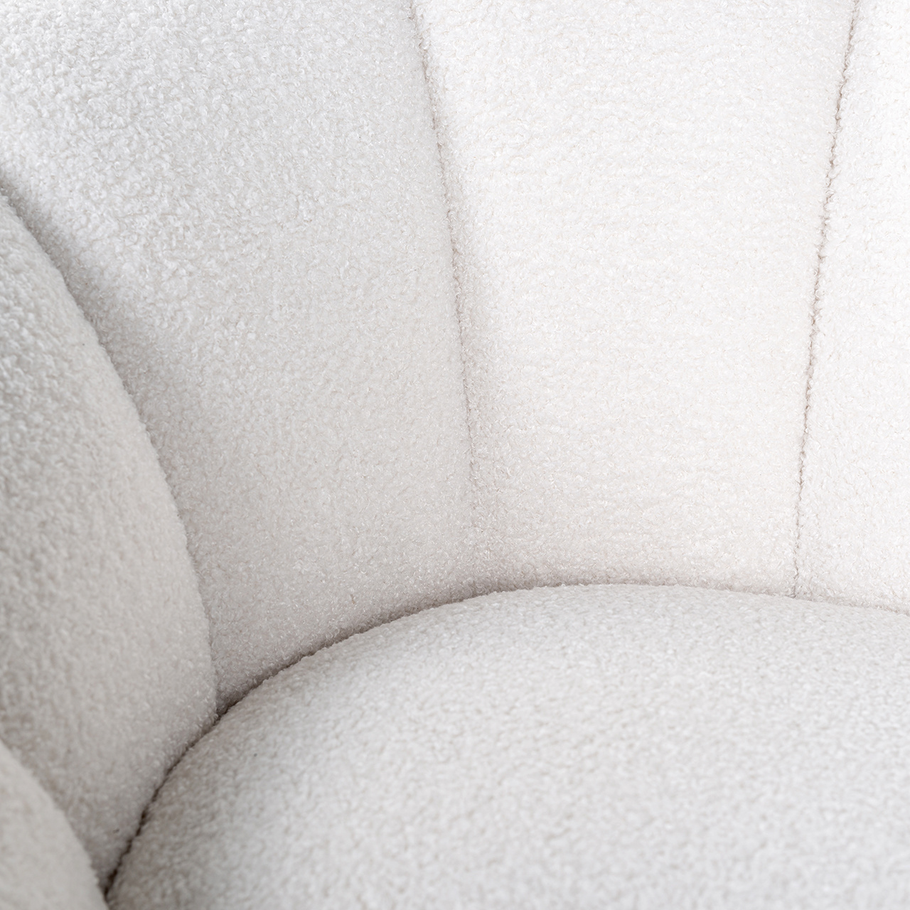 Draai fauteuil Kendall white furry ()