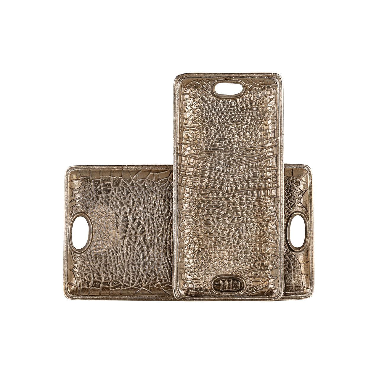 Dienblad Demian goud set van 2 (Gold)