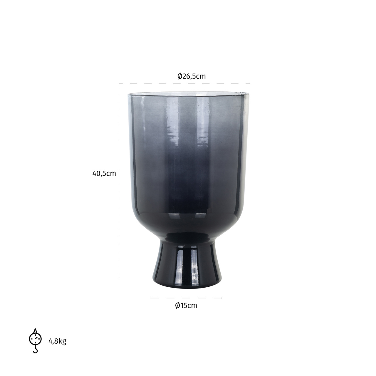 Vaas Amelie groor (Black)