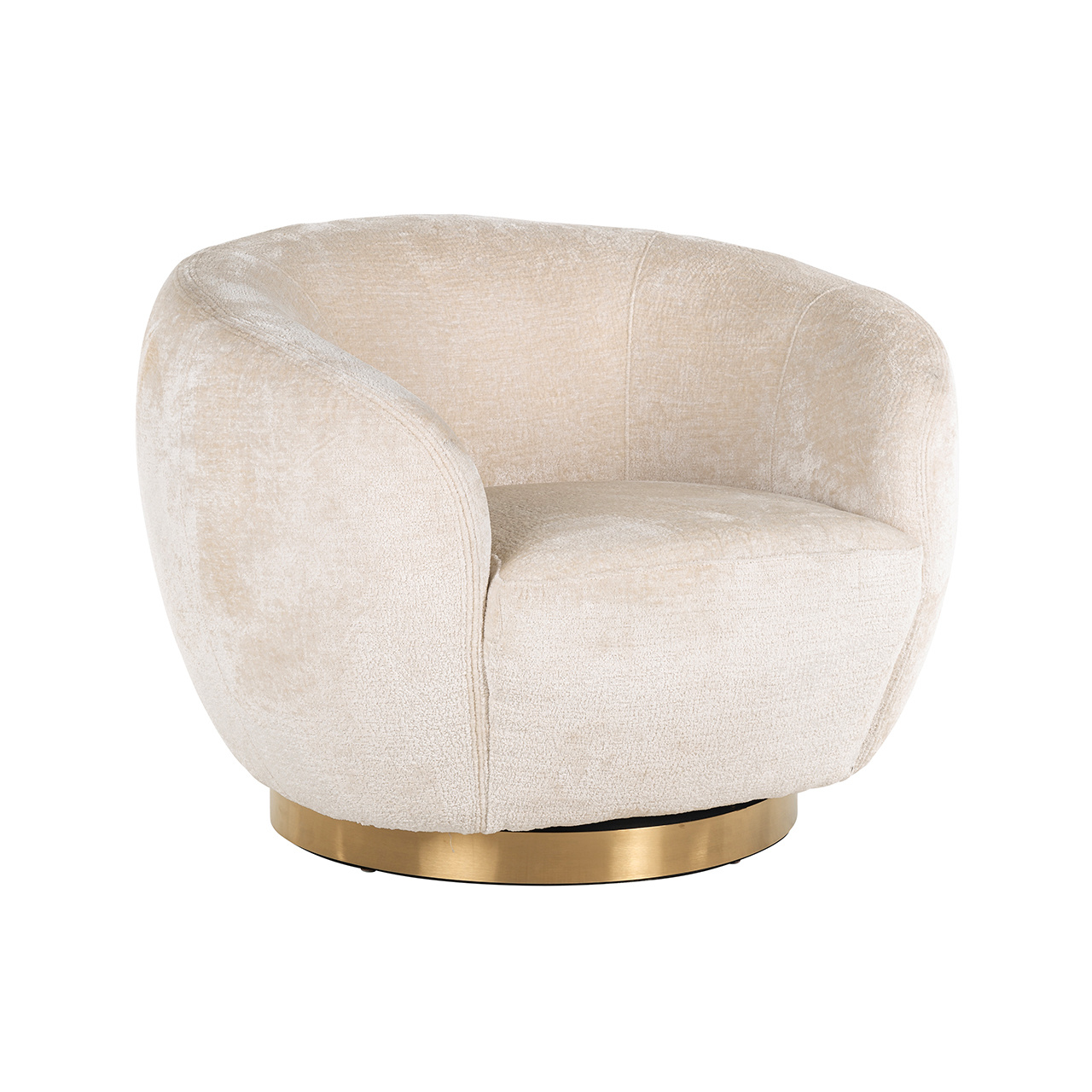 Draaifauteuil Layla white chenille (Bergen 900 white chenille)