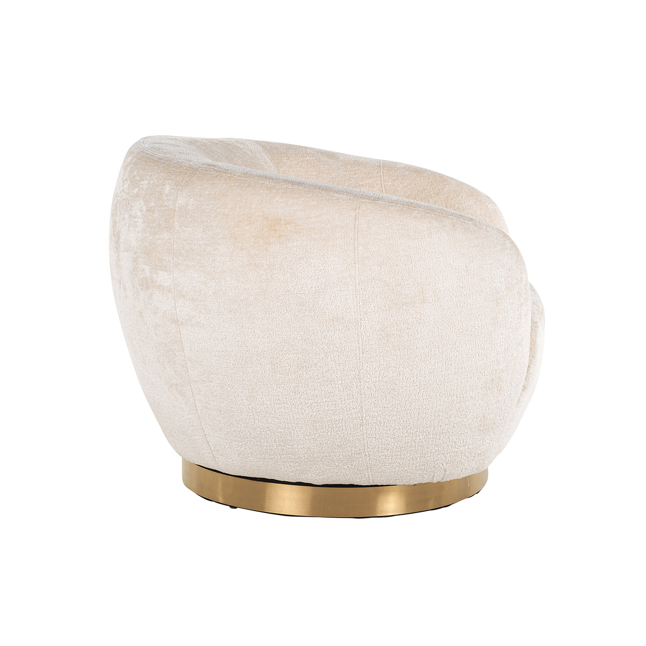 Draaifauteuil Layla white chenille (Bergen 900 white chenille)