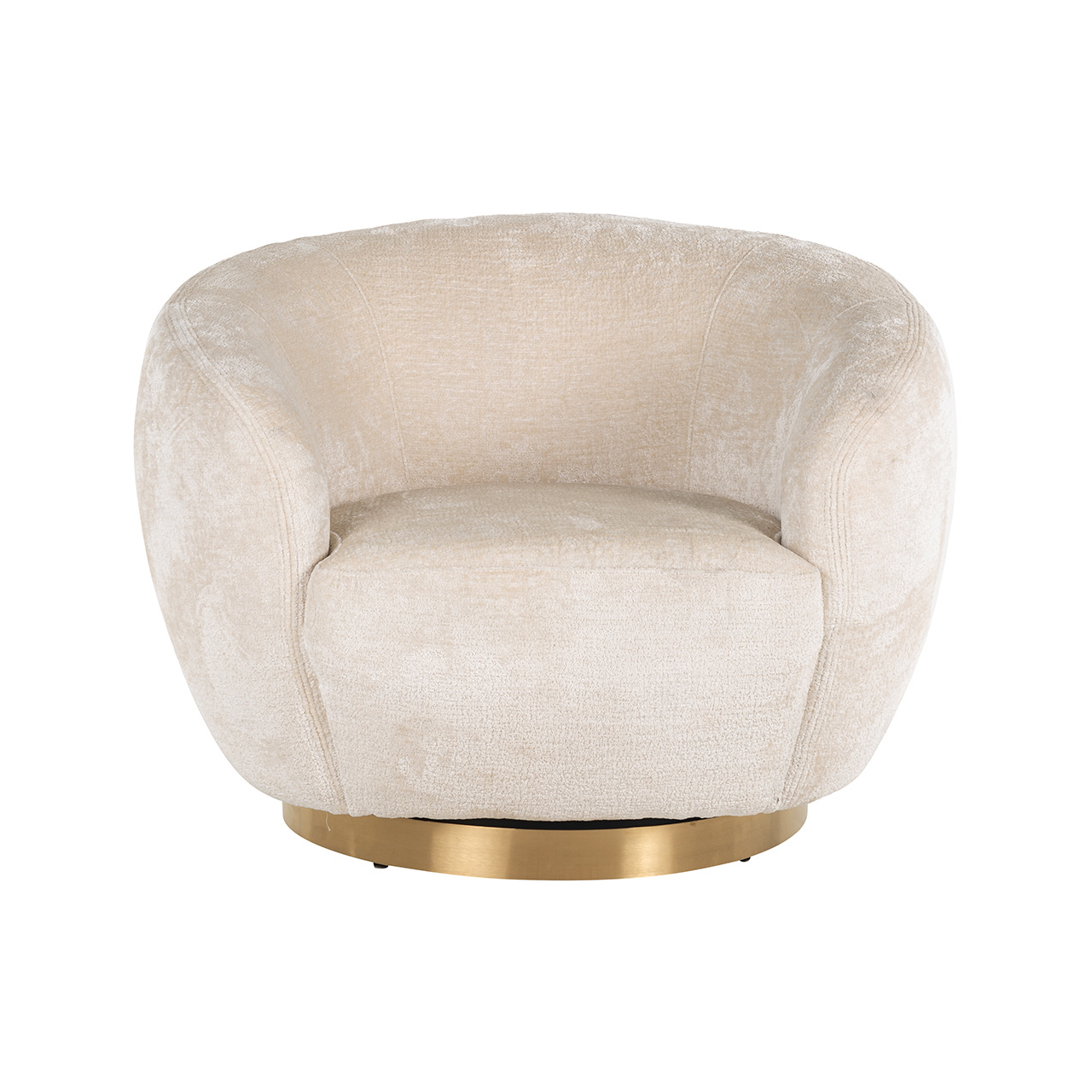 Draaifauteuil Layla white chenille (Bergen 900 white chenille)