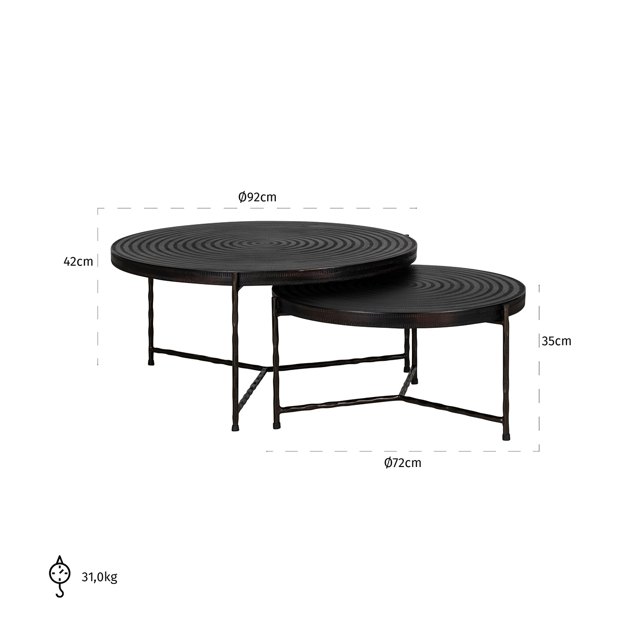 Coffee table Ventana set of 2