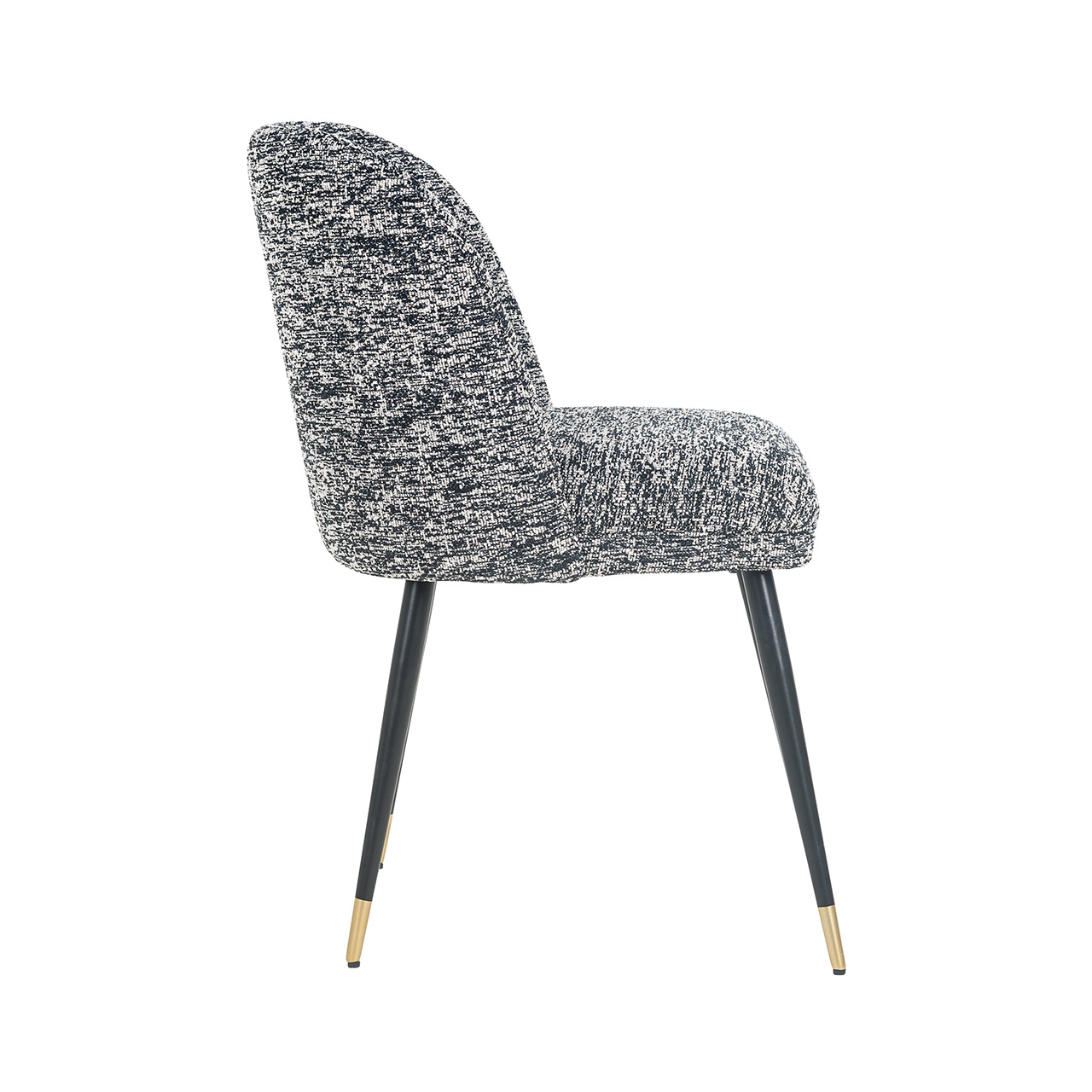 Stoel Alicia black boho (Black/white)