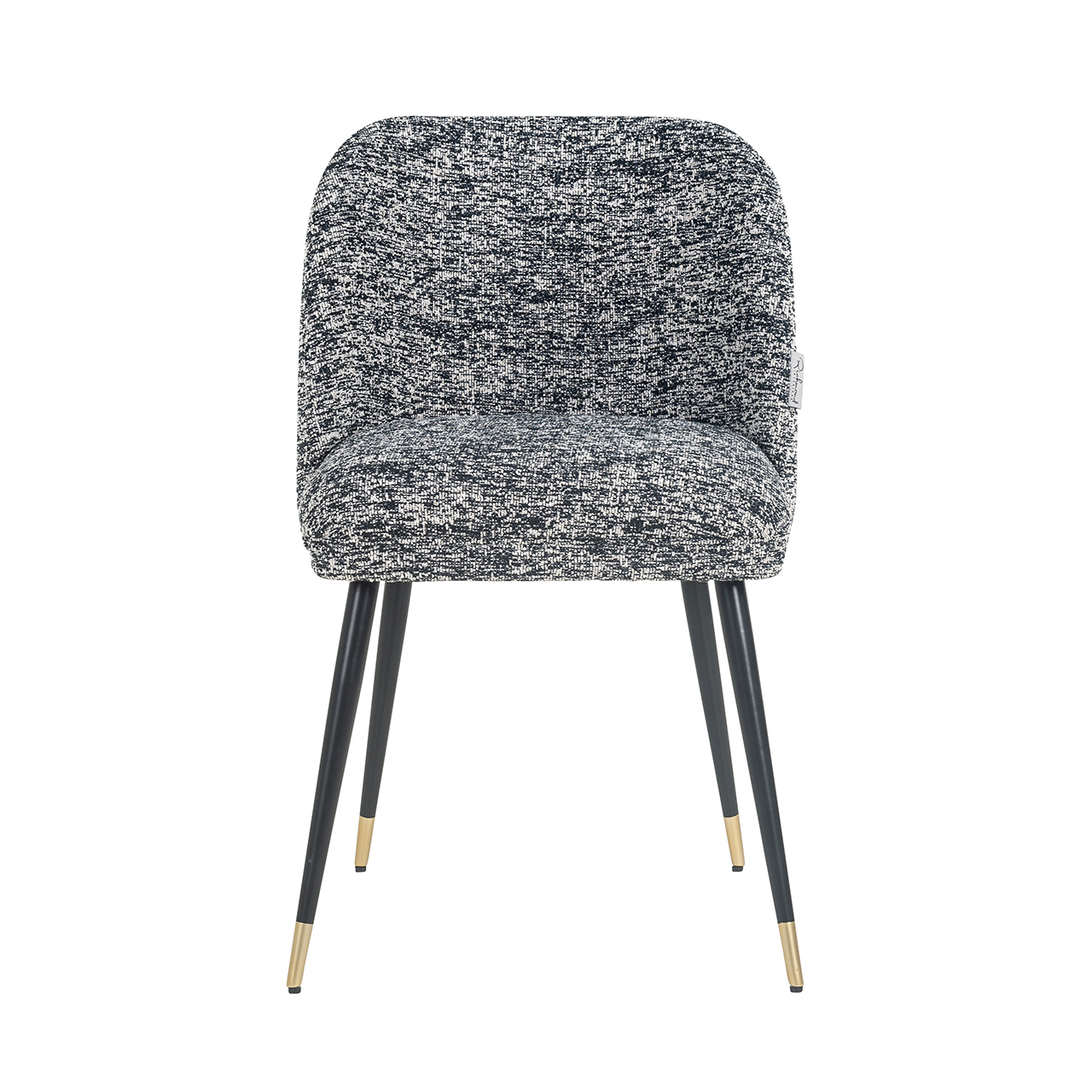 Stoel Alicia black boho (Black/white)
