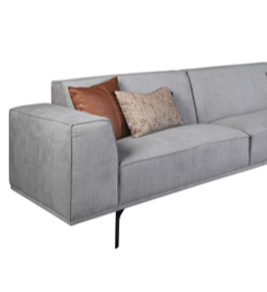 Sofia 3 zit poten metaal zwart 82x248x90 in Guard 162