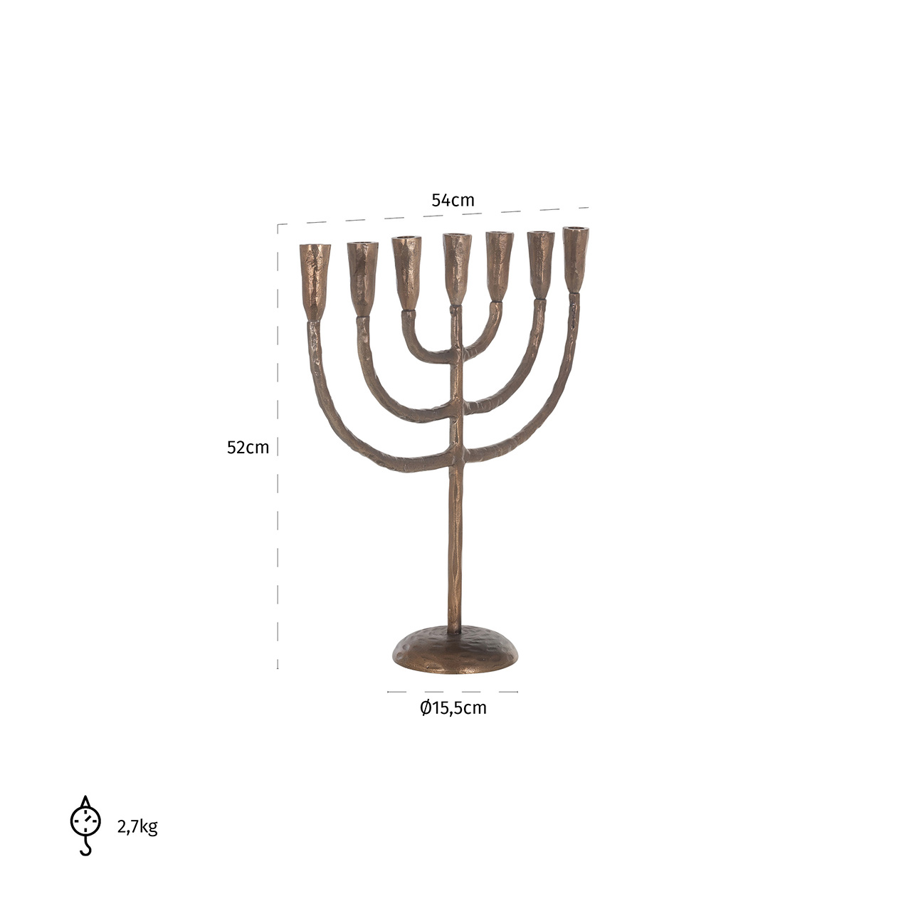 Candle holder Femm (Brushed Gold)