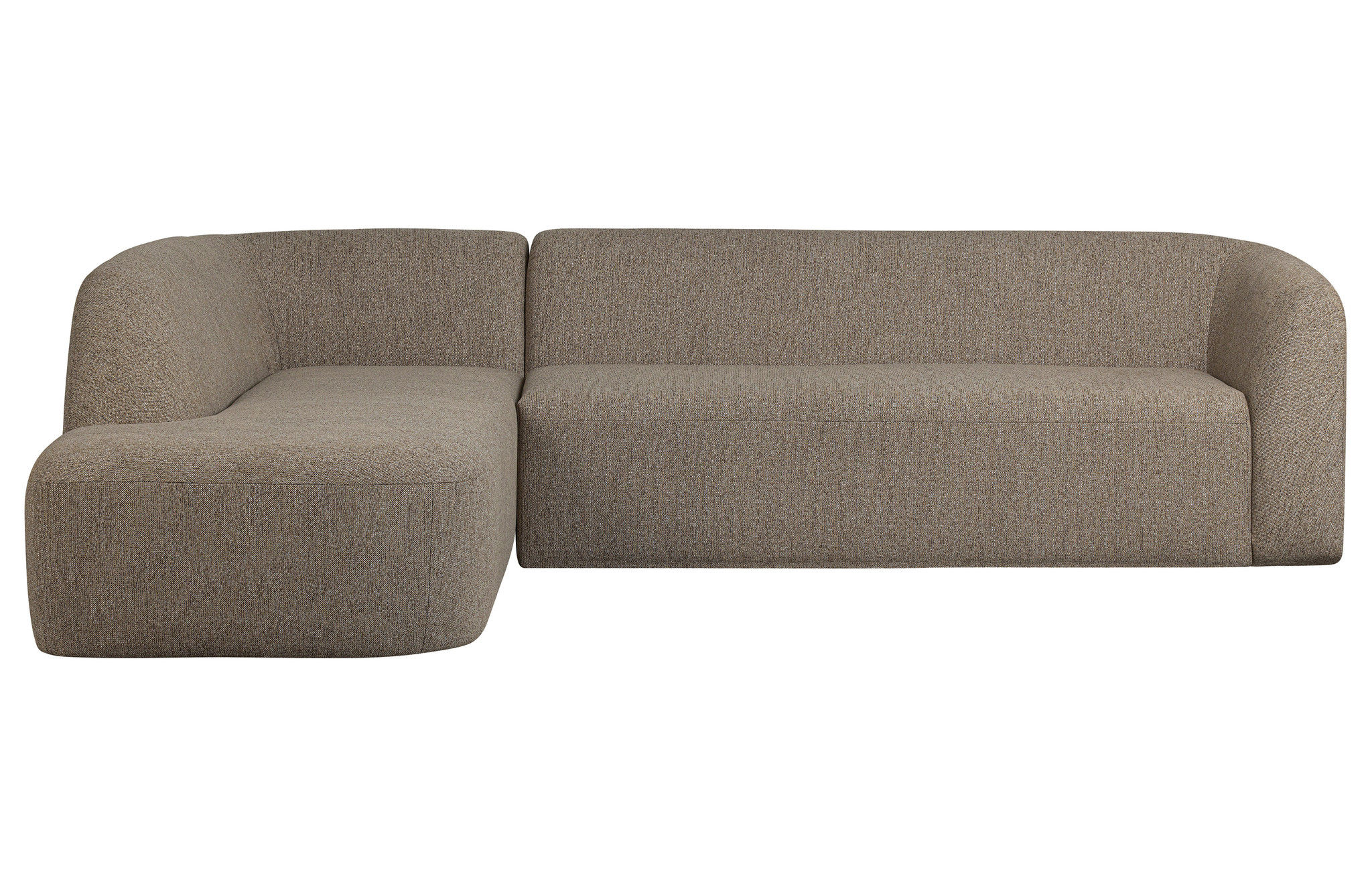 Sloping Hoekbank Links Lichtbruin Melange