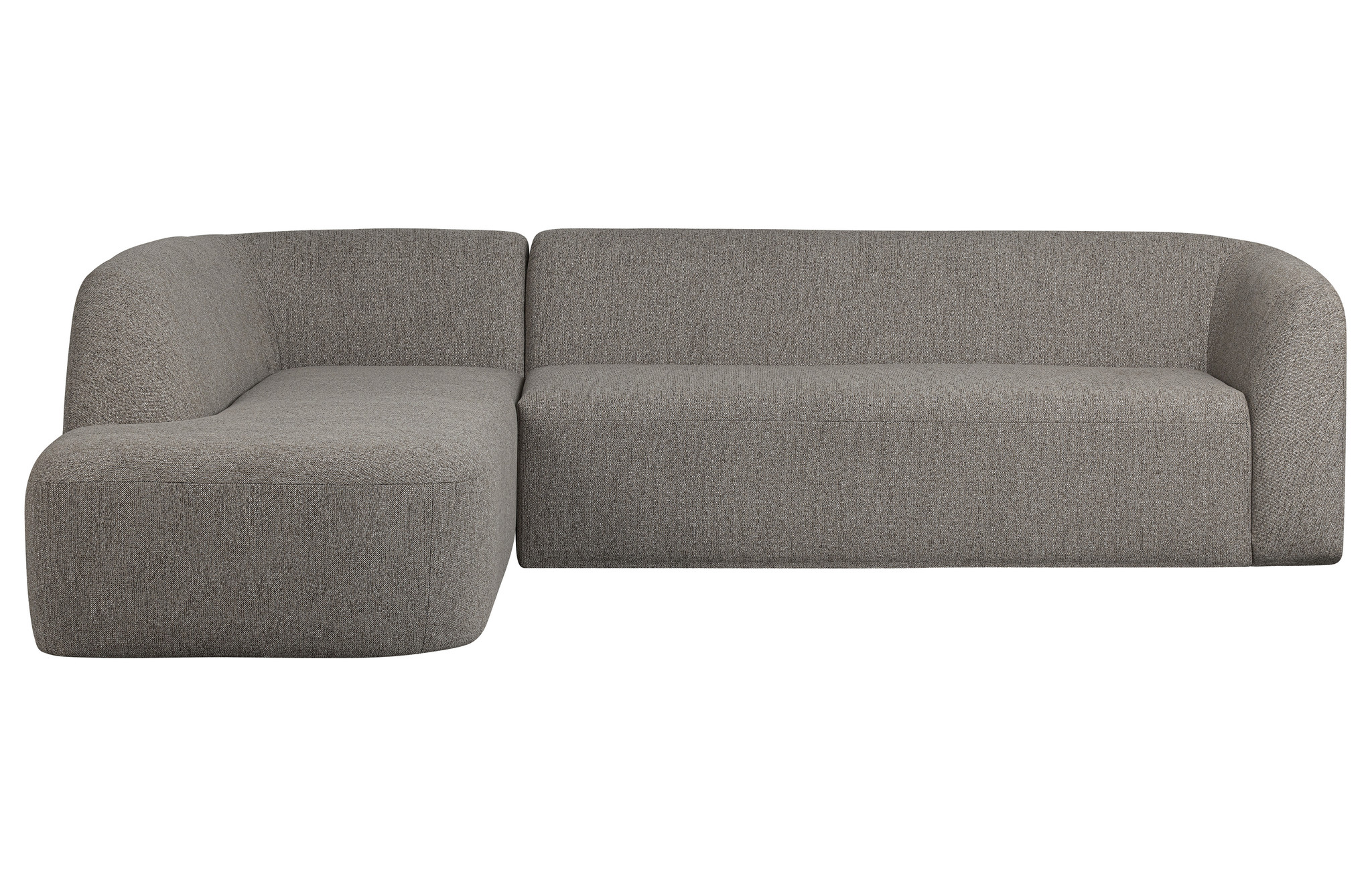 Sloping Hoekbank Links Grijs Melange